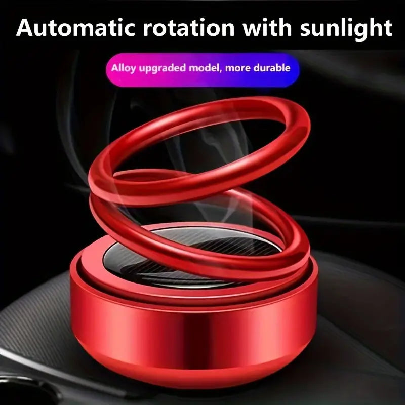 Exquisite Alloy 360-Degree Rotating Solar Car Ornament