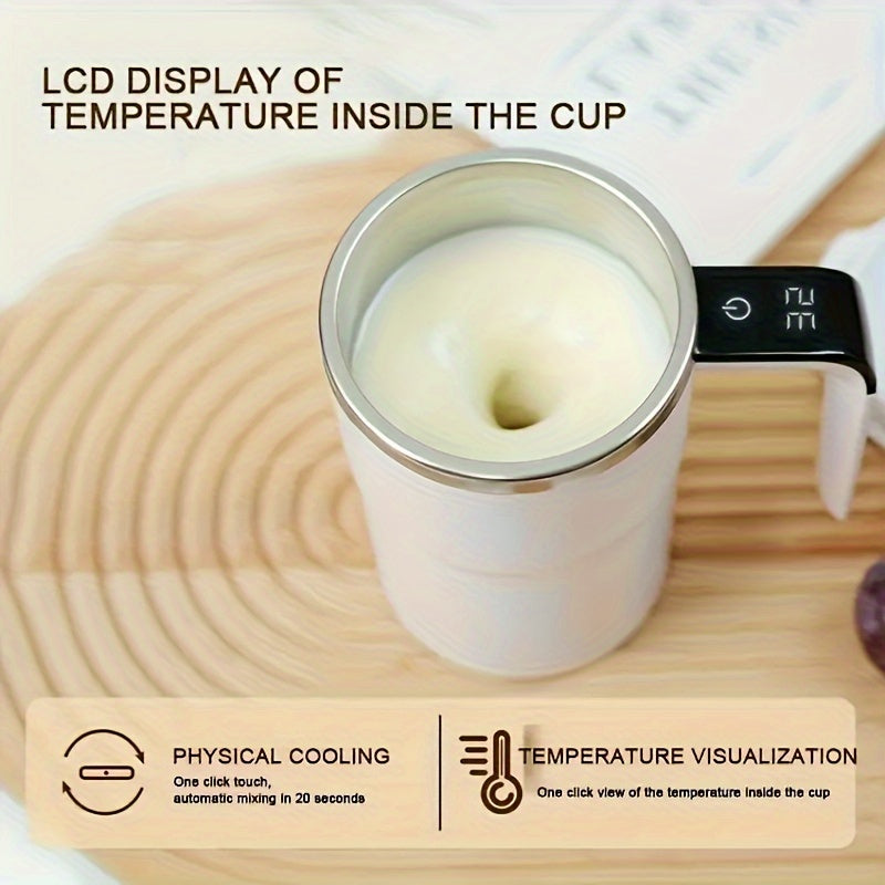 Rechargeable Self-Stirring Coffee Mug Premium Quality With LCD Touch Panel