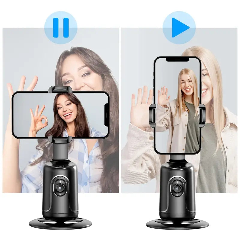 Auto Face Tracking Tripod, No App Required, 360° Rotation Face