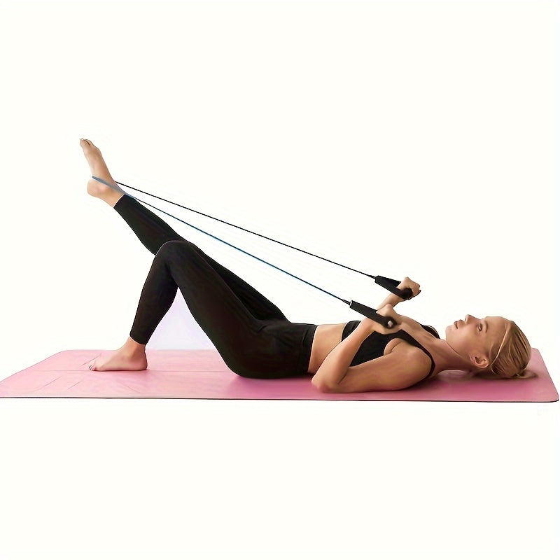 1pc Premium 5-Level Adjustable Yoga Resistance Bands with Ergonomic Handles