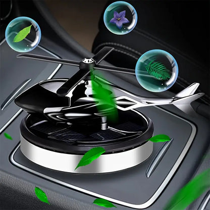 Solar-Powered Helicopter Car Air Freshener Holder