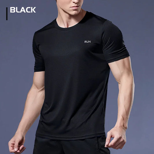 Multicolor Quick Dry Short Sleeve Sport T Shirt