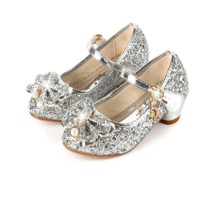 Princess Butterfly Diamond Bowknot High Heel Girl Shoes