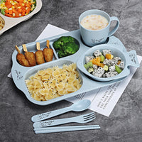 6Pcs/ Set Baby Cartoon Tableware Set