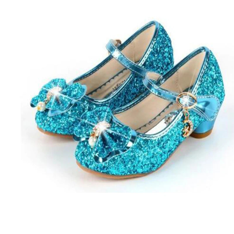 Princess Butterfly Diamond Bowknot High Heel Girl Shoes