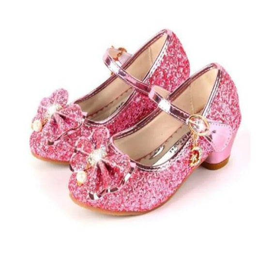 Princess Butterfly Diamond Bowknot High Heel Girl Shoes