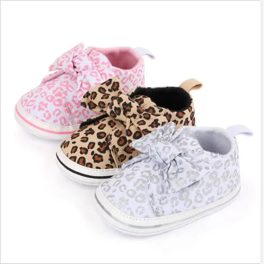 New Unisex Baby First Walkers Fashion Leopard Infants Cotton Shoes