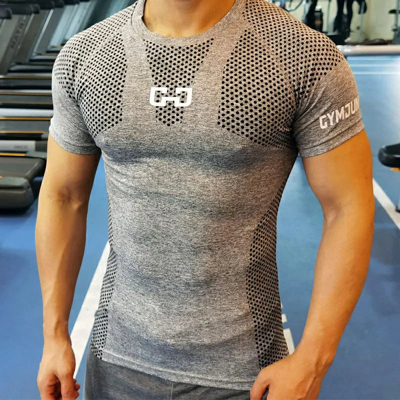 Men's Quick Dry Fitness Tight Gym Compression T-shirt