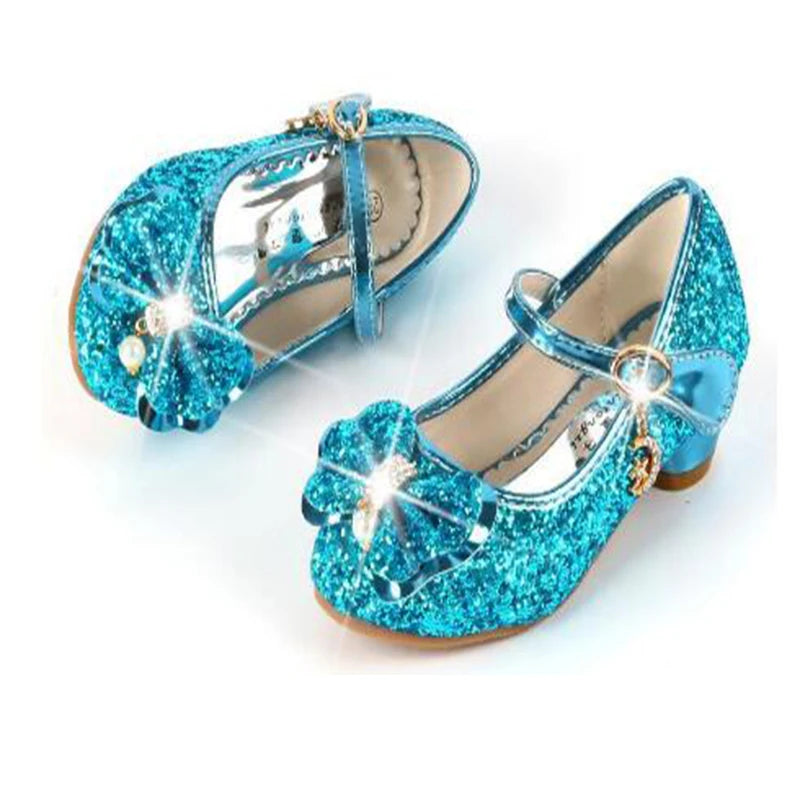 Princess Butterfly Diamond Bowknot High Heel Girl Shoes