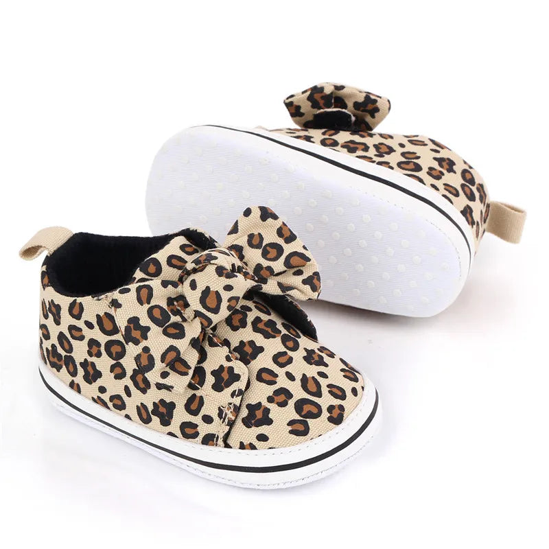 New Unisex Baby First Walkers Fashion Leopard Infants Cotton Shoes