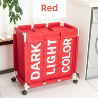 Foldable Laundry Basket Roller Household Classification Box