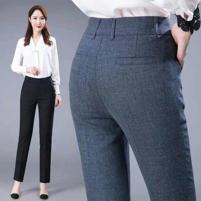 New Formal Pencil Ankle-length High Waist Pants For Women