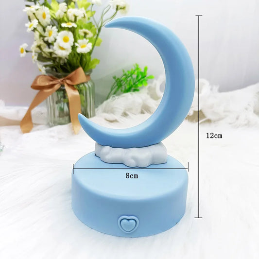 Creative Romantic Crescent Moon Night Light LED Bedside Decorative Table Lamp