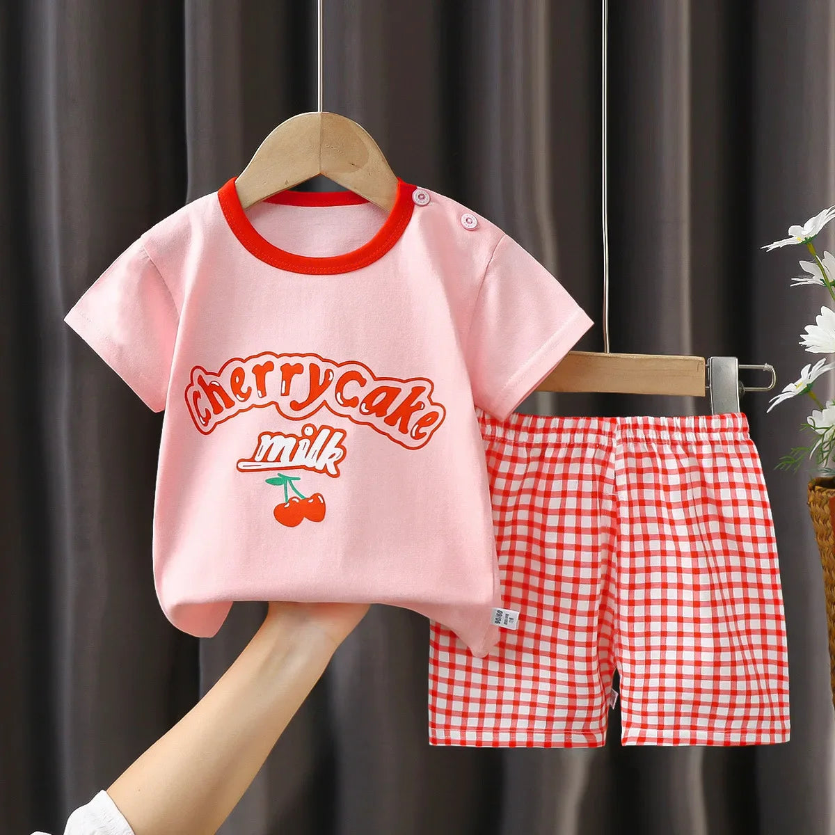 2PCS Short sleeve Toddler Sets For Boys Girls