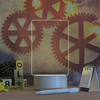 Transparent Luminous LED Acrylic Erasable Write Message Board Calendar Desktop Ornaments