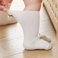 Spring Newborn Cartoon Animal Baby White Non-slip Socks