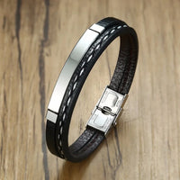 Delysia King Trendy Men Leatherwear Weave Bracelet