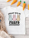 Chillin' with My Peeps Print Easter Kids T-shirt