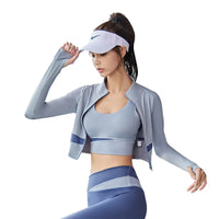 Women Yoga Patchwork 3 Piece Fitness Tracksuit