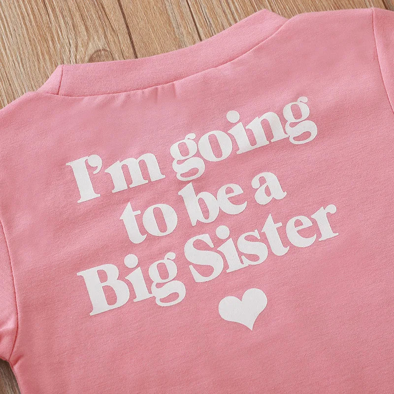 I'm going to be a big sister/brother Print T-shirt Children Tops