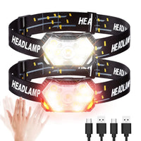 9 Led Strong Light USB Rechargeable Motion Sensor Portable Fishing Camping Outdoor Head Lamp