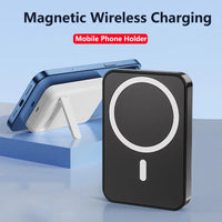 10000mAh Magnetic Wireless Charger Power Bank with Stand for iPhone 15 14 13 Samsung Huawei Xiaomi Power bank