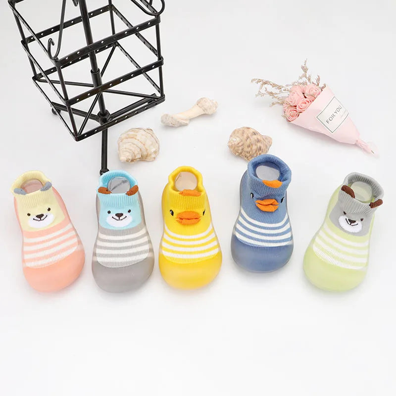 Cartoon Toddler Shoes Animal Pattern Non-slip Silicone Sole Baby Floor Socks