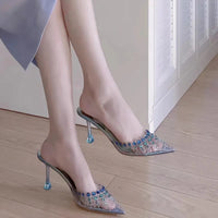 Bling Bling Rhinestones Transparent PVC Women Pumps