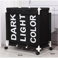 Foldable Laundry Basket Roller Household Classification Box