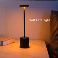 Simple LED Rechargeable Touch Metal Bed side Lamp