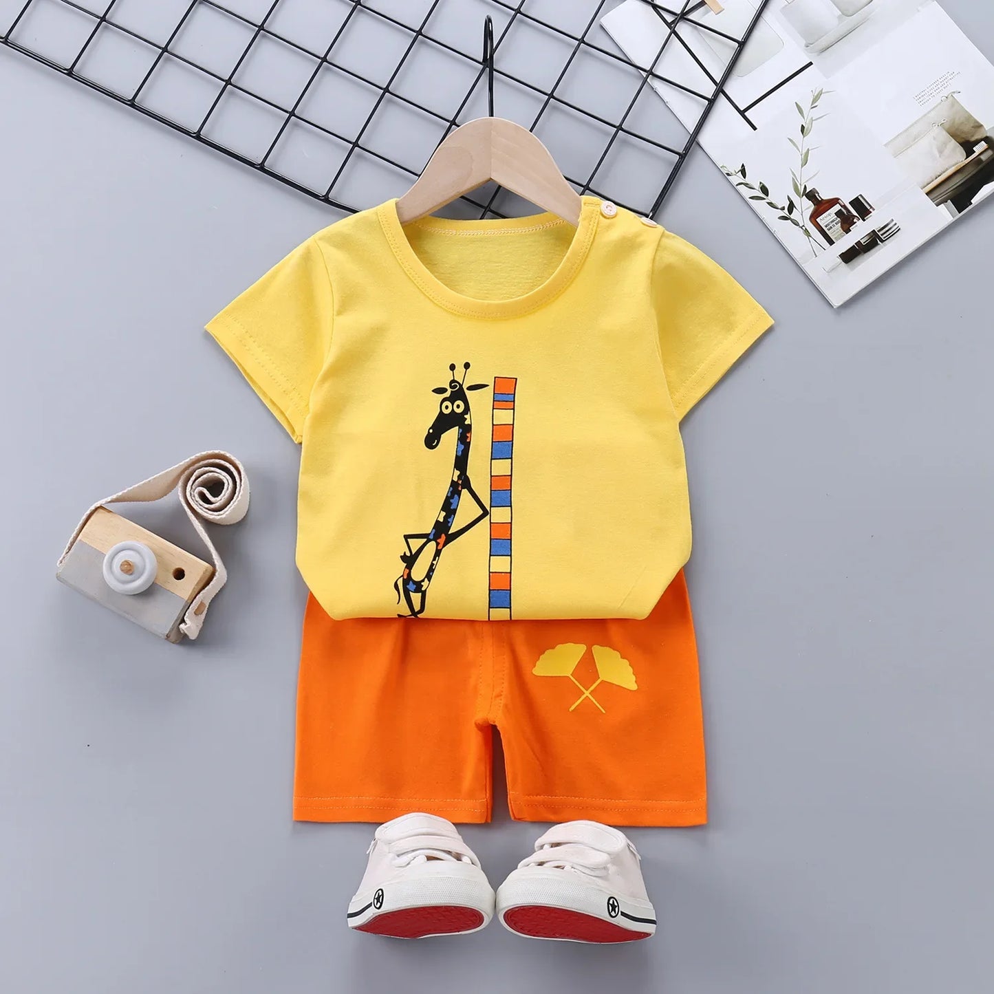 2PCS Short sleeve Toddler Sets For Boys Girls