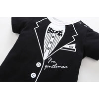 Newborn Baby Clothing Summer Gentleman Rompers 0-12M