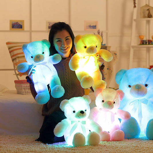 32-50cm Luminous Creative Light Up LED Teddy Bear Stuffed Animals Plush Toy