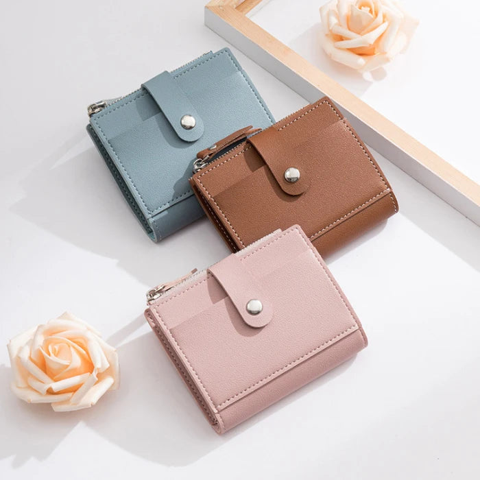 Simple Wallets PU Leather Purse for Women