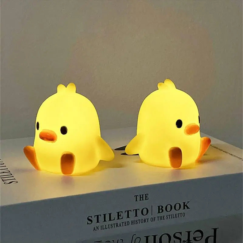 Cartoon Duck Night Light Cute Nerdy Animal Bedroom Bedside Lamp for kids