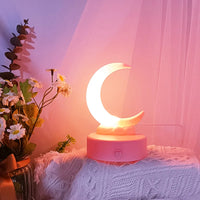 Creative Romantic Crescent Moon Night Light LED Bedside Decorative Table Lamp