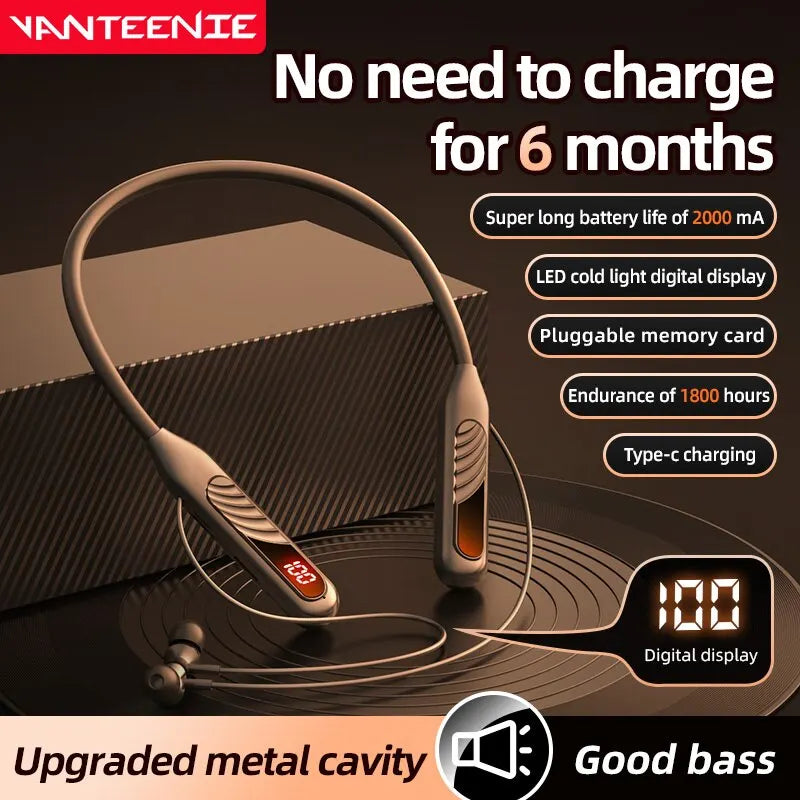 Extended 2000 mAh Battery Life BT8 Wireless Bluetooth Earphones