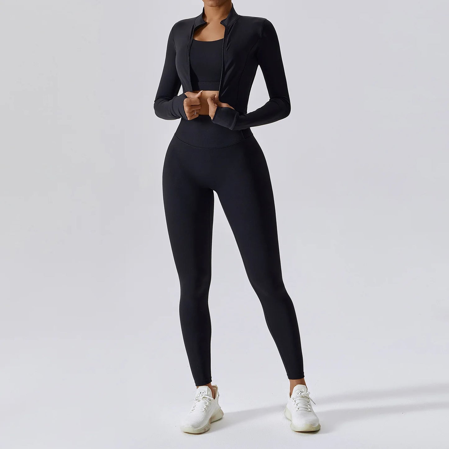 3 Pieces Women Yoga Sportswear Tracksuit