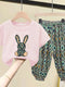 Girl Clothing Set 2pcs Short Sleeves Trousers Suit