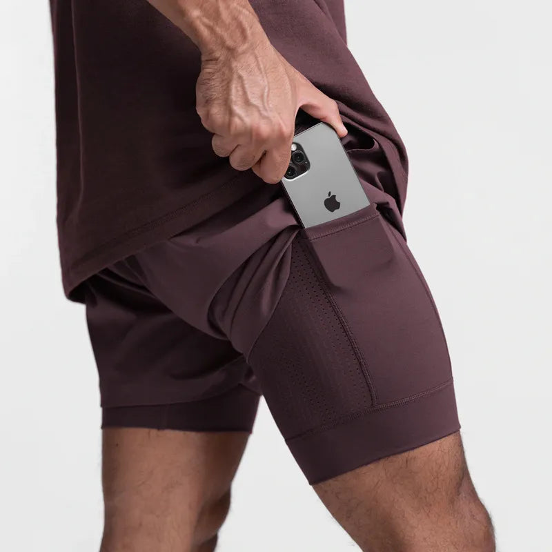 New Arrival Men Gym Fitness Shorts With Hidden Pocket