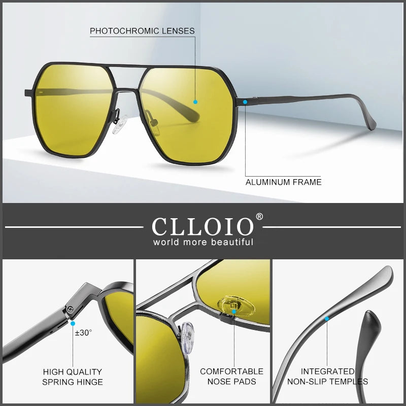 Unisex CLLOIO Anti-glare Day Night Vision Polarized Glasses