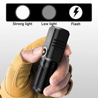 Super Bright MINI XHP50 LED Flashlight USB Torch Rechargeable