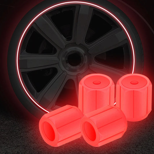 4Pcs Universal Fluorescent Car Tire Valve Caps