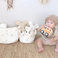 Cute Bear Embroidery Baby Diaper Bag