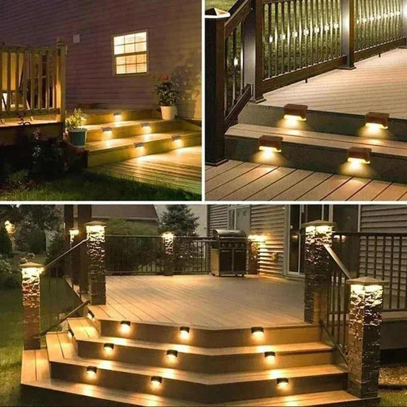 Solar Outdoor Lights For Deck Balcony Railings - Pack of 16