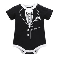 Newborn Baby Clothing Summer Gentleman Rompers 0-12M