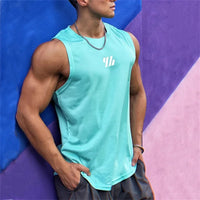 2024 newest Summer Sleeveless Gym mesh Shirt