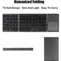 Wireless Folding Mini Bluetooth Keyboard With Touchpad