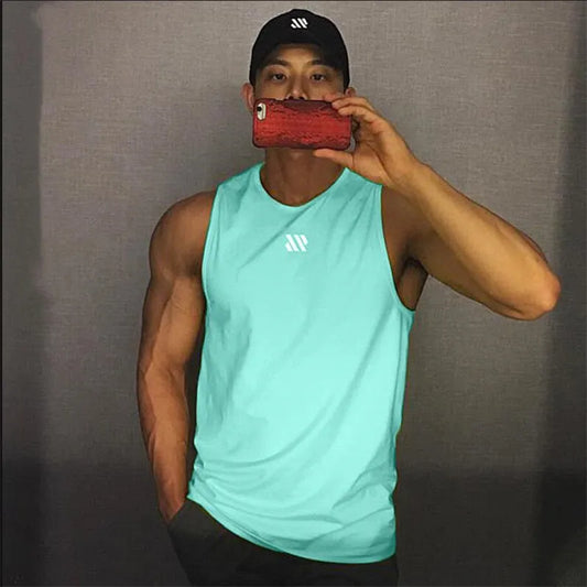 2024 Gym Tank top Men Fitness Sleeveless Shirt