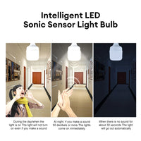 LED E27 Sound Sensor Lamp 10W 20W Voice Control Lamp